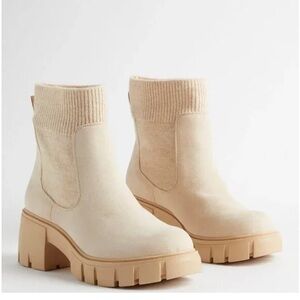 TORRID Chelsea sweater gore chunky boot.